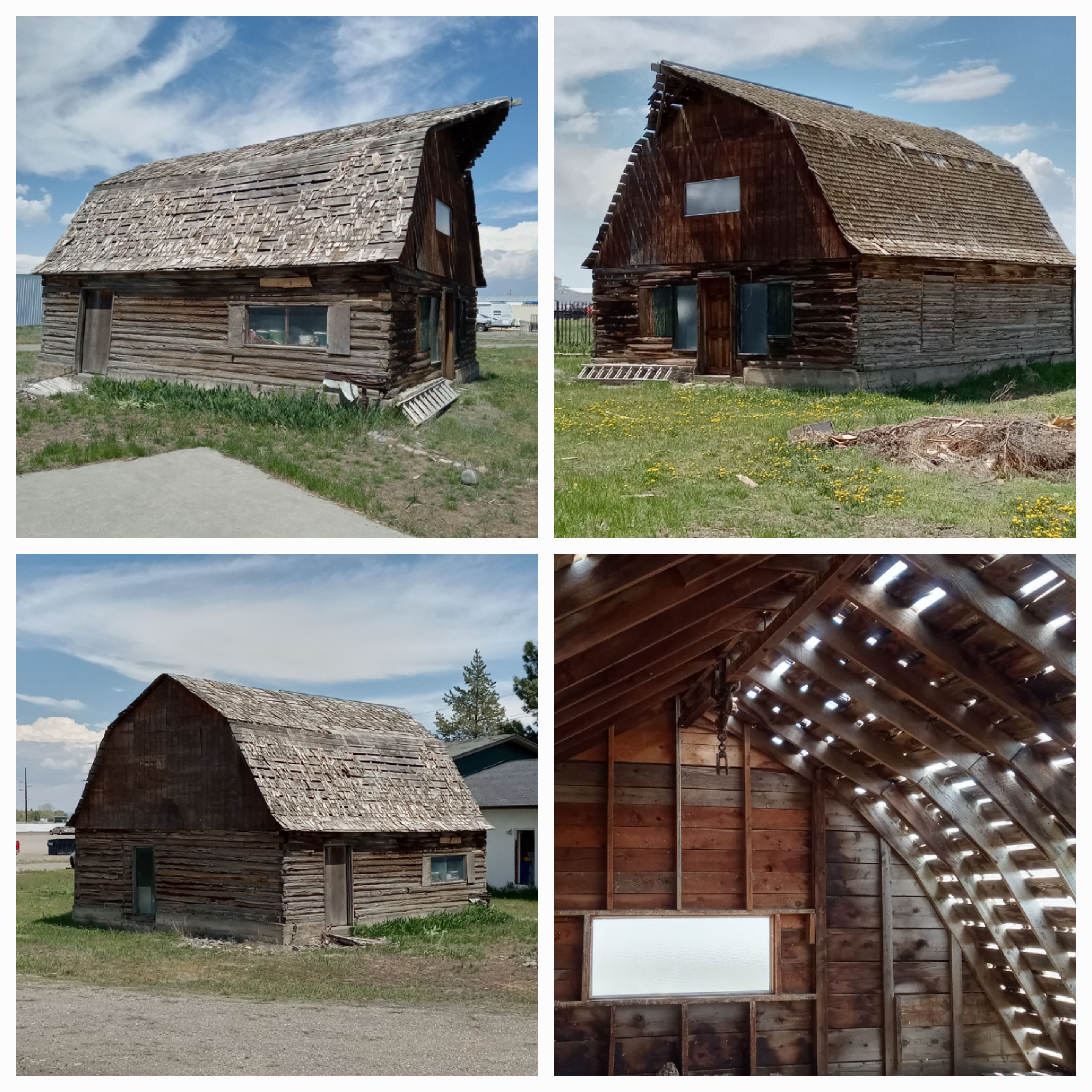 collage of barn pictures